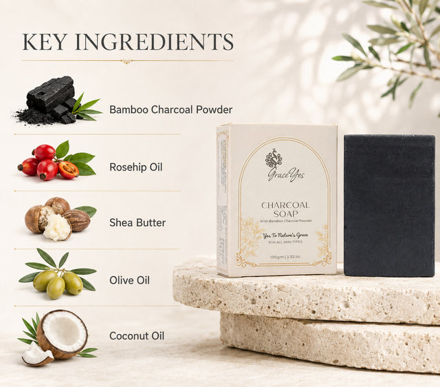 Charcoal Soap by GraceYes — key ingredients