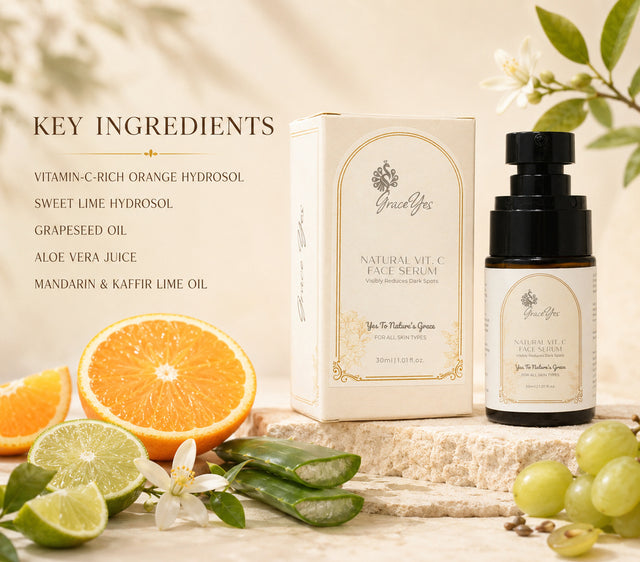 Natural Vit. C Face Serum by GraceYes — key ingredients