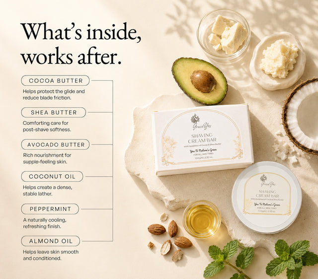 Shaving Cream Bar by GraceYes — key ingredients