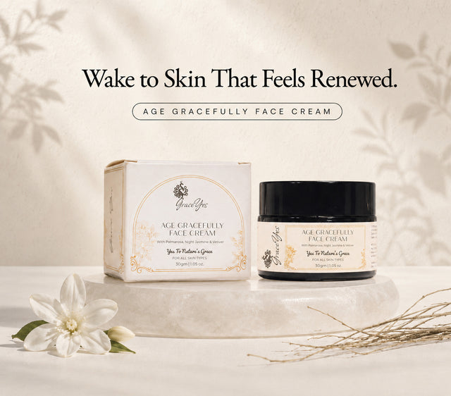 Age Gracefully Face Cream by GraceYes — Natural Anti-Ageing Night Cream, Frankincense, 30 gm