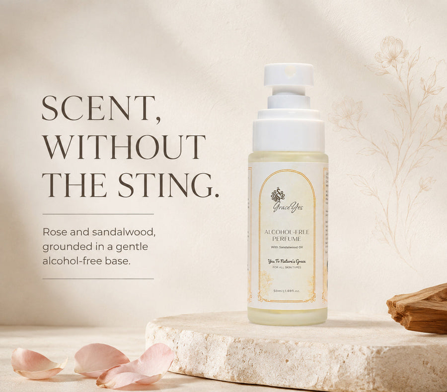 GraceYes Alcohol-Free Perfume, rose and sandalwood, 50 ml