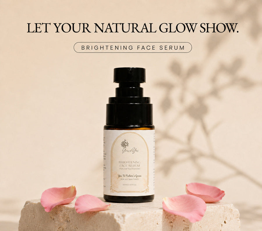 GraceYes Brightening Face Serum bottle, 30 ml, for an even-looking skin tone routine