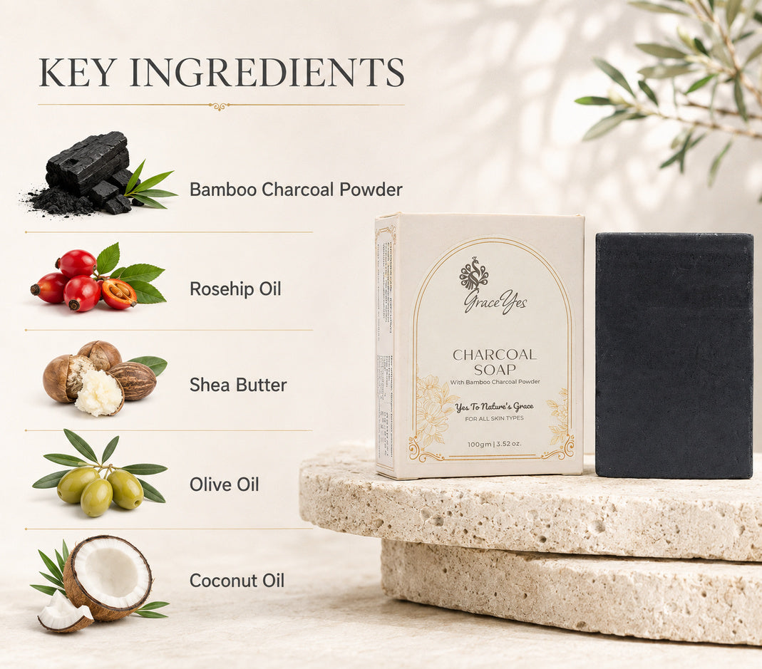Charcoal Soap by GraceYes — key ingredients