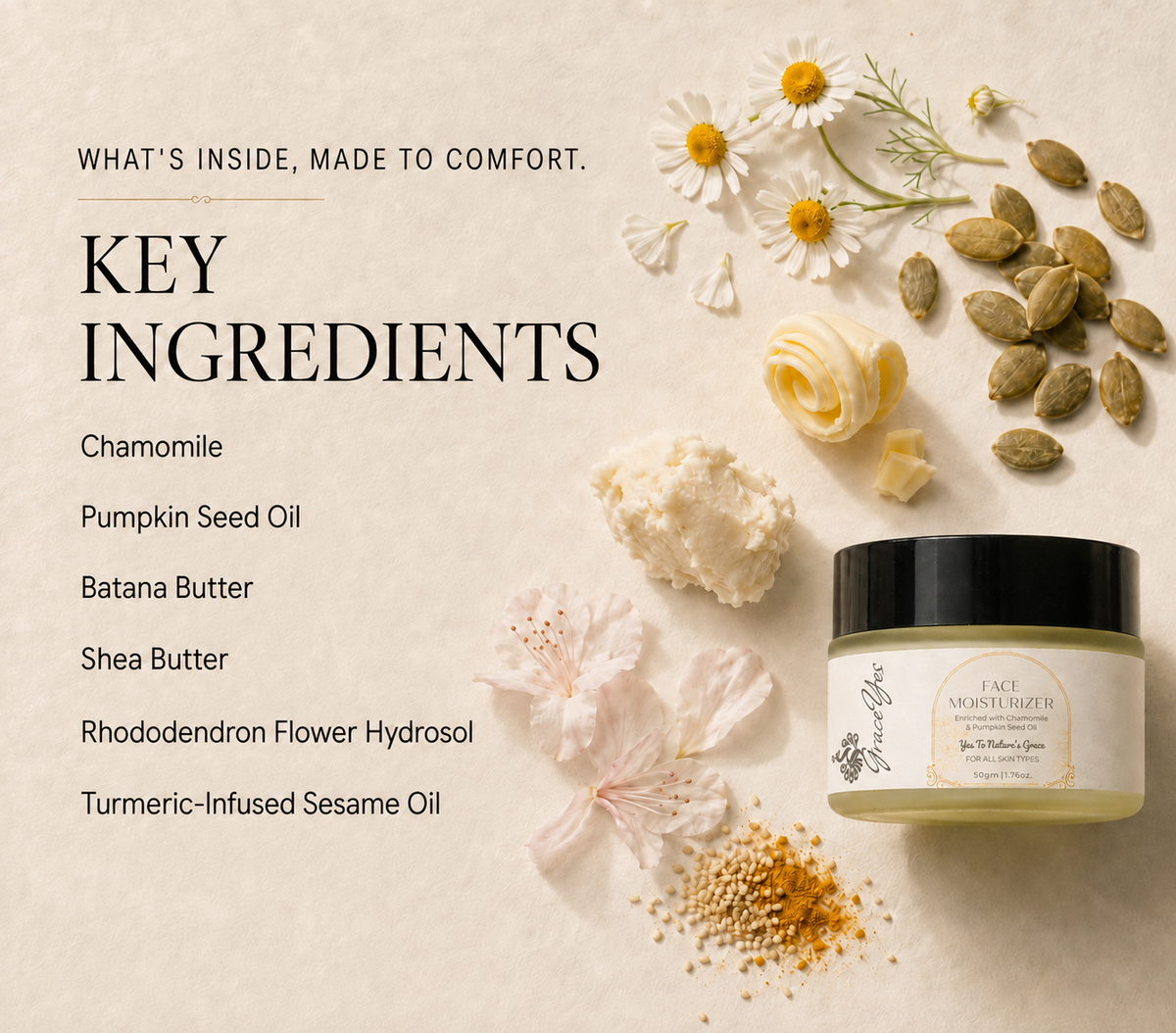 Face Moisturizer by GraceYes — key ingredients