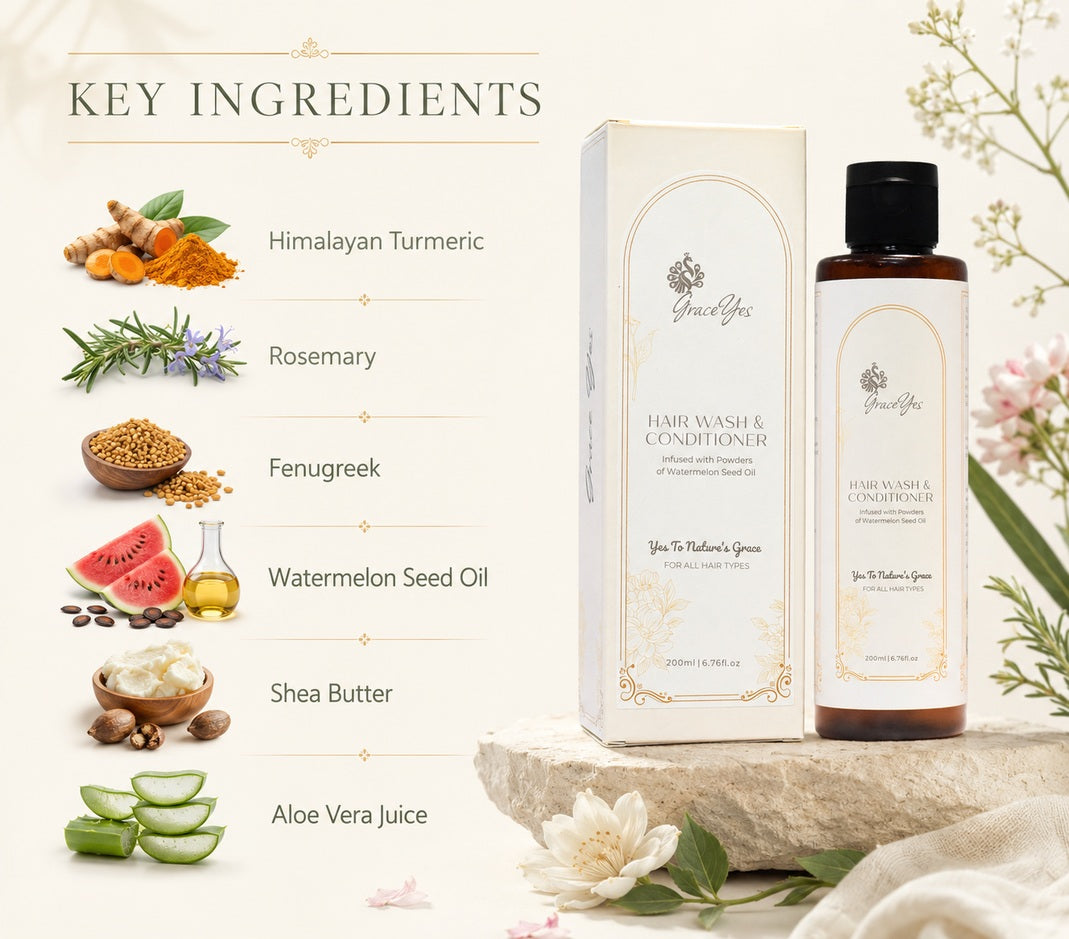 Hair Wash & Conditioner by GraceYes — key ingredients