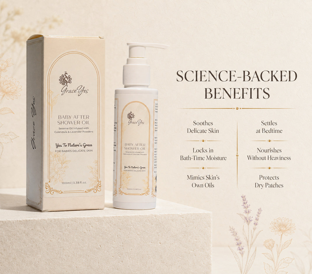 Baby After Shower Oil by GraceYes — benefits