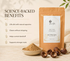 Reetha powder benefits: lifts dirt with natural saponins, cleans without stripping, image 2