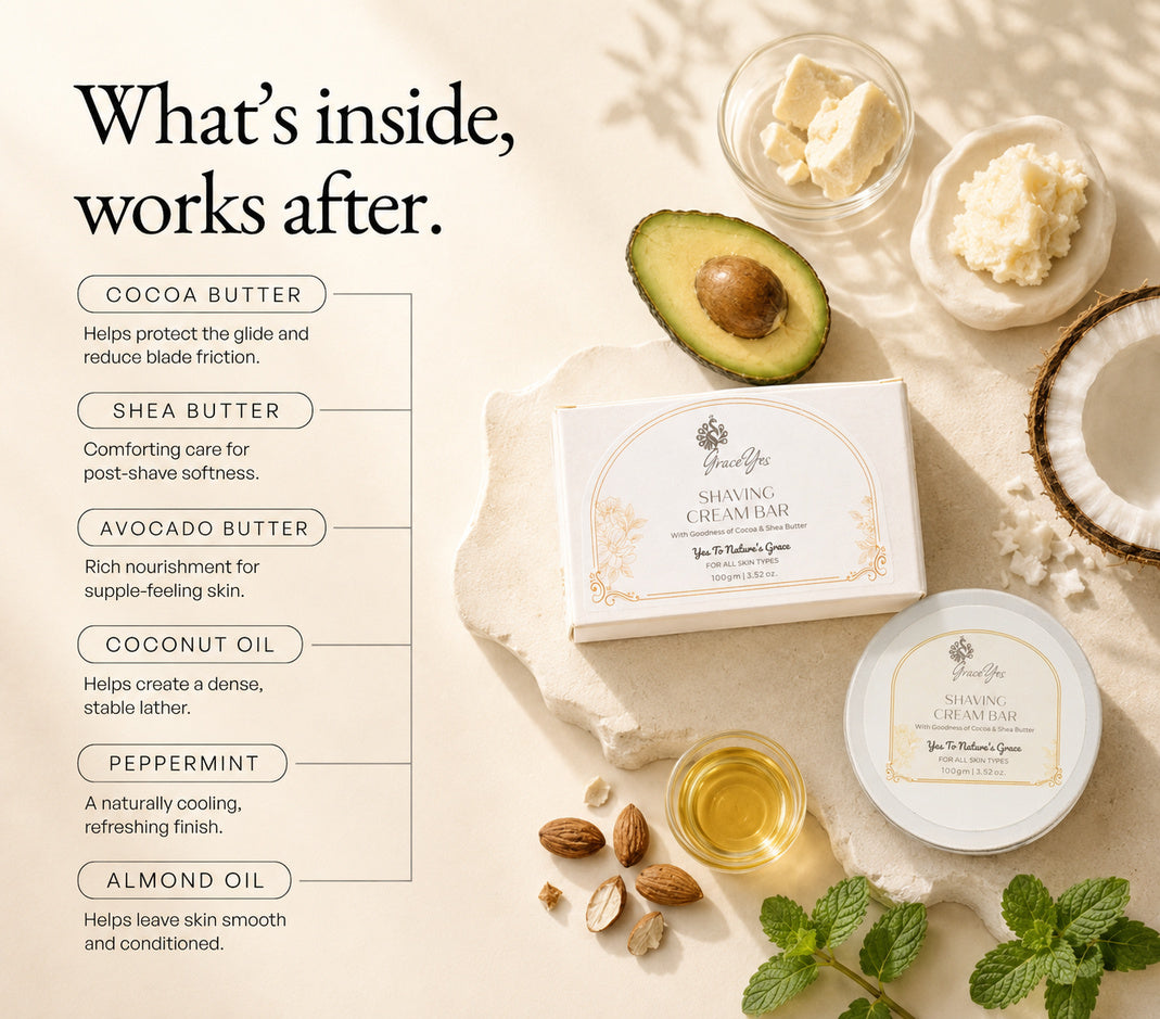 Shaving Cream Bar by GraceYes — key ingredients