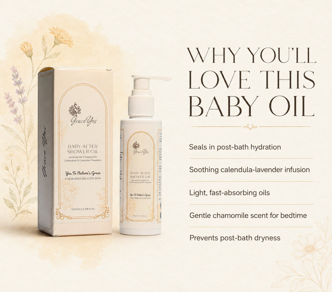 Baby After Shower Oil by GraceYes — reasons to love