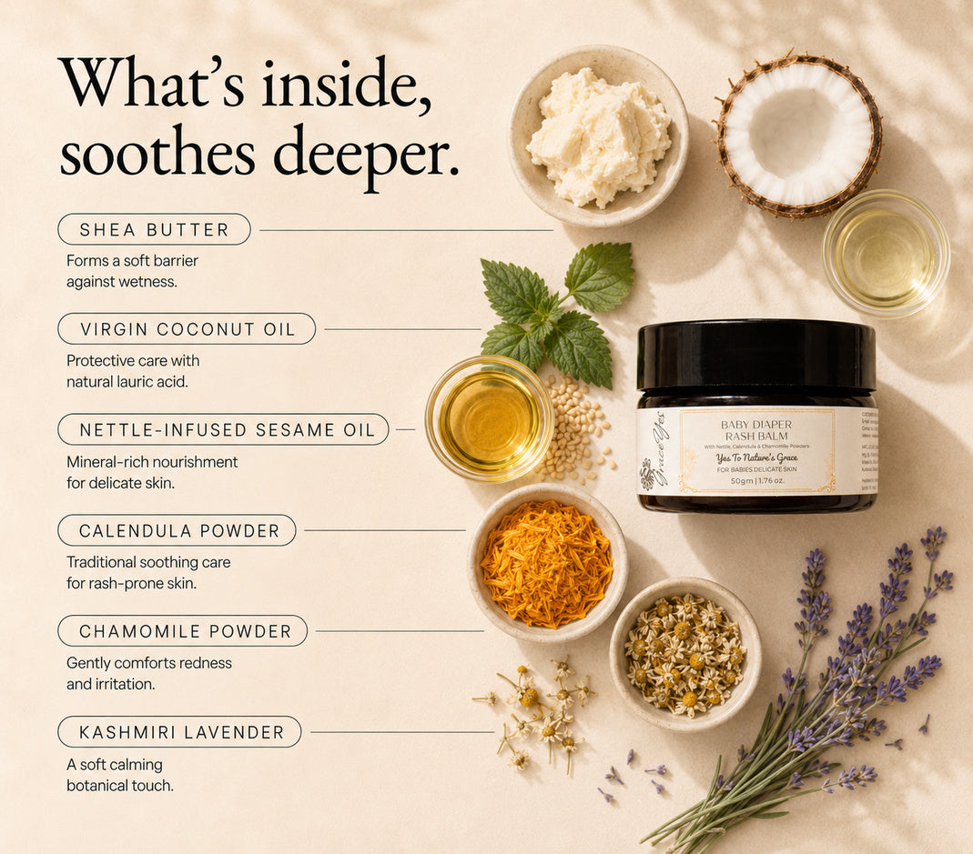 Baby Diaper Rash Balm by GraceYes — key ingredients