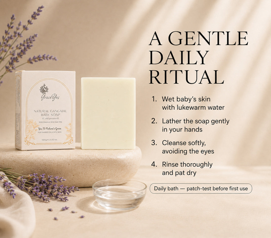 Natural Gangajal Baby Soap by GraceYes — how to use