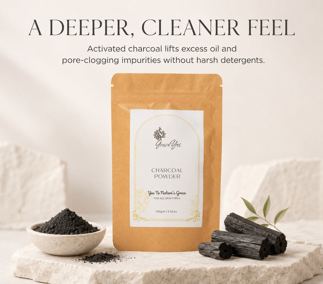 Charcoal Powder by GraceYes — Activated Charcoal Powder for Face Mask, 100 gm