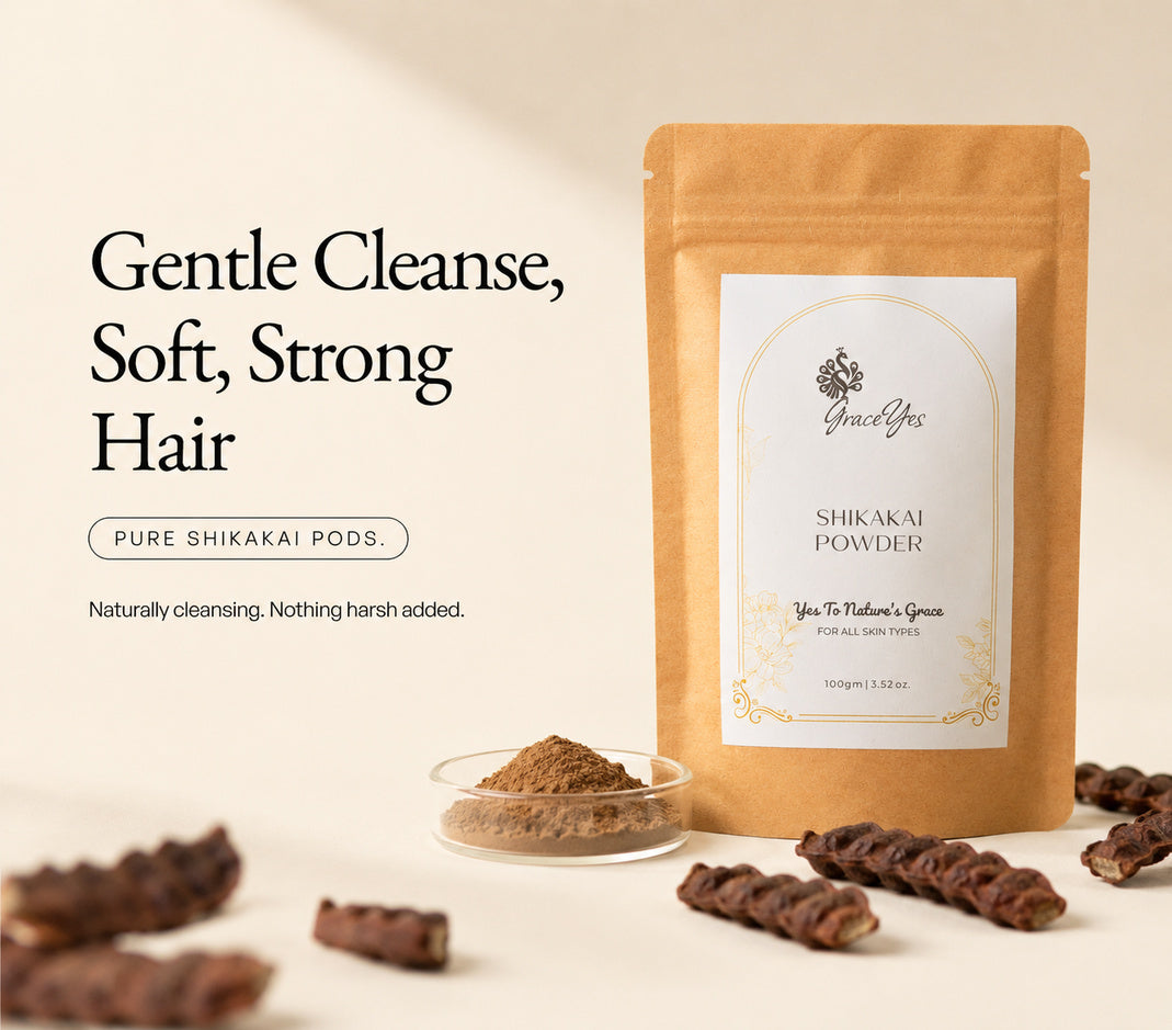 Shikakai Powder by GraceYes — Pure Shikakai Powder for Hair Wash, 100 gm