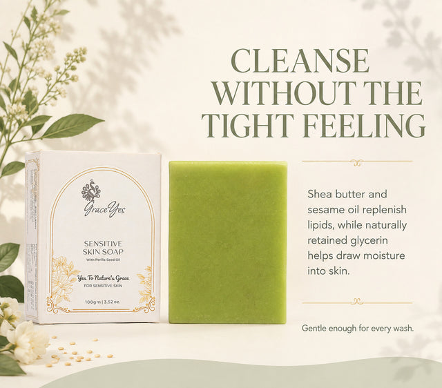 Sensitive Skin Soap by GraceYes — Soap for Sensitive Skin, Perilla & Marigold, 100 gm