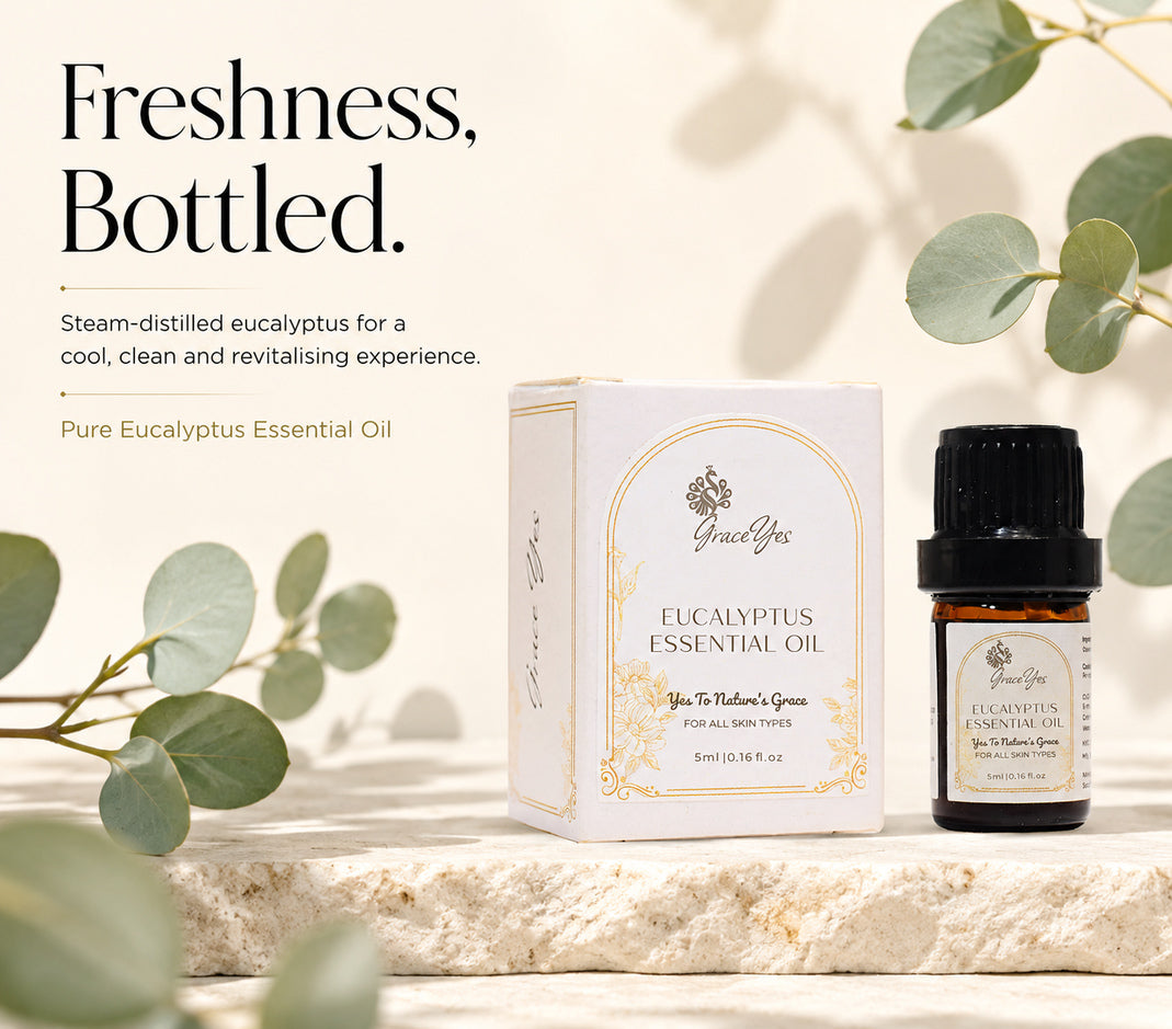 Eucalyptus Essential Oil by GraceYes — Pure, Steam-Distilled, 5 ml