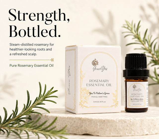 Rosemary Essential Oil by GraceYes — Pure Rosemary Essential Oil for Scalp & Hair, 5 ml