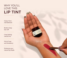 Lip Tint by GraceYes — real beetroot shade swatched on skin, reasons to love, image 4