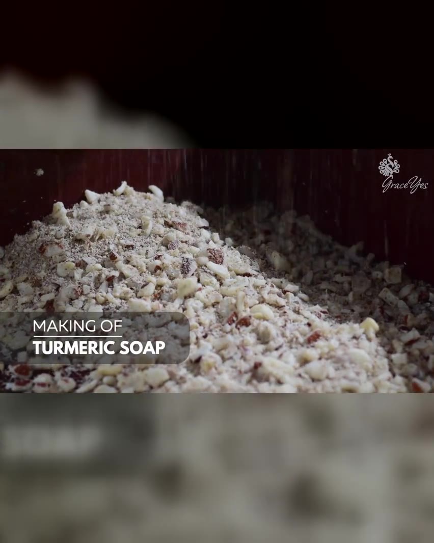 Turmeric Soap being made